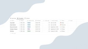 Birthday Tracker & Smart Phonebook (Notion Build)
